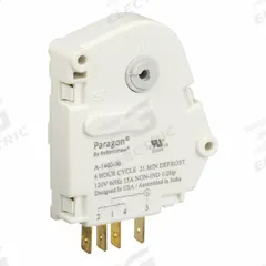 PARAGON Defrost Control Timer: Mechanical, 6 hr Max Cycle Time, SPDT, 120V AC, 15 A Current Rating (MPN A1400-00). Key specifications — Brand: PARAGON.