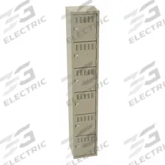 TENNSCO Box Locker: 12 in x 12 in x 72 in, 6 Tiers, 1 Units Wide, Louvered, Padlock Hasp, Tan, Tan (MPN BS6-121212-ASD). Key specifications — Locker Color: Tan; Door Type: Louvered; Includes Number Plates: Yes; Brand: TENNSCO; Assembled: Assembled; Color Family: Tan.