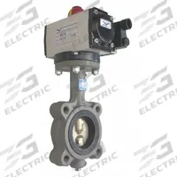 MILWAUKEE VALVE Pneumatically Actuated Butterfly Valve: For Water Media, Air to Spring, Cast Iron (MPN GLB23E D 2). Key specifications — Brand: MILWAUKEE VALVE; Pilot Solenoid Voltage: Not Included.