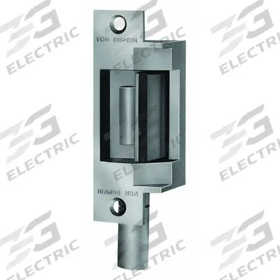 VON DUPRIN Electric Door Strike: 1 1/4 in Wd, 4 7/8 in Ht, Cylindrical/Mortise - Combination Cylindrical & Mortise Electric Strikes