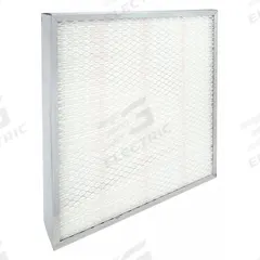 GRAINGER Minipleat Air Filter: 24 in x 24 in x 4 in, Fiberglass, Metal, No Header, MERV 14 (MPN 2GFV8). Key specifications — Brand: GRAINGER; Frame or Header Material: Metal; Media Material: Fiberglass.