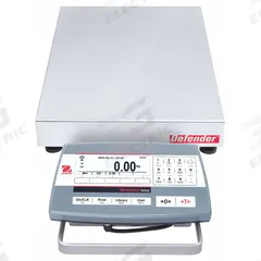 OHAUS Industrial Bench Scale: 12 in x 12 in, Not IP Rated, Front-Mounted, Defender 5000 (MPN 30461649). Key specifications — Connection Ports: Wi-Fi®; Readability: 0.002 lb/1 g; Brand: OHAUS; Weighing Surface Material: Stainless Steel.