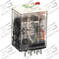 SCHNEIDER General Purpose Relay: Socket Mounted, 6 A Current Rating, 24V AC, 4PDT, 14 Pins/Terminals (MPN RXM4AB1B7). Key specifications — Brand: SCHNEIDER; Base Type: Square; Mounting Style: Plug-In; Pin Shape: Flat; Electrical Connection: Quick-Connect; Manufacturer Part Number: RXM4AB1B7; Series: Harmony™ RXM Series.