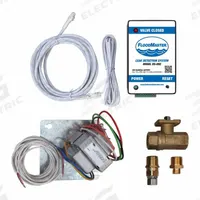 FLOODMASTER Leak Detection Shut-Off Valve: Detection and Alarm Shutoff System, Brass (MPN RS-092-1/2-MK2). Key specifications — Connection Type: Compression; Material: Brass; Product Type: Detection and Alarm Shutoff System; Standards: NSF 372; Voltage: 208V AC; Audio Alarm: Included; Brand: FLOODMASTER; Includes: 10 ft Rope Sensor w/ 6 ft Lead Wire.