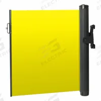 MODUS Mounted Barrier: Fixed Mount, 11 1/2 ft Belt Lg, No Pattern, Yellow, No Legend (MPN ZP+EMB-Y-PTL). Key specifications — Frame Color: Black; Brand: MODUS; Belt Color: Yellow.