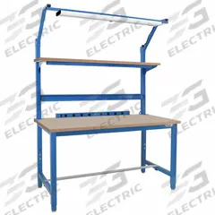 BENCHPRO Workbenches: Adj Ht, Particleboard, 72 in x 30 in, 6,600 lb Overall Load Capacity, Blue (MPN KPBC-6). Key specifications — Brand: BENCHPRO; Height Adjustability: Adjustable Height.
