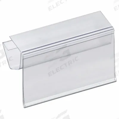 AIGNER INDEX Label Holder: 3 in x 1 1/2 in, Clear, Slide-In, 25 Label Holders, Snap-On - Snap-On Label Holders