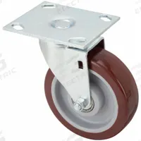 APPROVED VENDOR Plate Caster: Swivel, No Brake, Polyurethane, 6 in Wheel Dia., 1 1/2 in Wheel Wd (MPN 02XA06128S002GN). Key specifications — attr1100274: APPROVED VENDOR; attr1100312: Red; attr1176041: Swivel.
