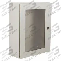 WIEGMANN Enclosure: Steel, 20 in x 16 in x 8 in, NEMA 12/13/3R/4, Solid with Window Cover, Hinged (MPN N412201608WC). Key specifications — Closure Method: 1/4-Turn Latch; Brand: WIEGMANN; Knockouts: Not Included.
