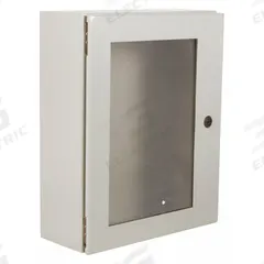 WIEGMANN Enclosure: Steel, 20 in x 16 in x 8 in, NEMA 12/13/3R/4, Solid with Window Cover, Hinged (MPN N412201608WC). Key specifications — Closure Method: 1/4-Turn Latch; Brand: WIEGMANN; Knockouts: Not Included.