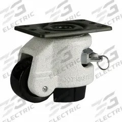 FOOT MASTER Plate Caster: Nylon Tread, 50 mm Wheel Dia, 82 mm Mounting Ht, 551 lb Load Capacity (MPN GDR-60-F-NYN-PUS). Key specifications — Brand: FOOT MASTER; Frame Color: White.