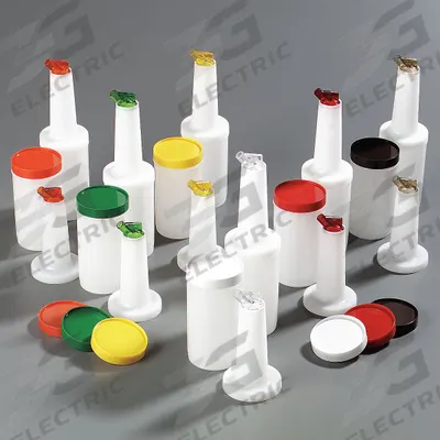 CARLISLE Container with Pourer: Brown/Green/Orange/Red/White/Yellow - Containers with Pourers
