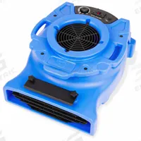 Low-Profile Centrifugal Blower: 950 cfm, 1/4 hp, Fixed Frame, 115V AC, Variable Speeds, Blue, ABS (MPN BA-VL-25-BL). Key specifications — Product Type: Low Profile Centrifugal Blower; GFCI Protected: Yes; Number of Speeds: Variable; Housing Material: Polyethylene; Brand: B-AIR; Nominal Voltage: 115V AC.