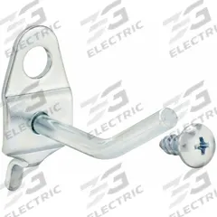APPROVED VENDOR Single Rod Pegboard Hook: 1/4 in Peg Hole, For 1 in Pegboard Hole Spacing, 10 PK (MPN 5TPC9). Key specifications — Finish: Zinc-Plated; Color: Silver; Locking System: Screw-In; Mounting Type: Surface; Accessory Type: 30-Degree Single Hook; Brand: APPROVED VENDOR.