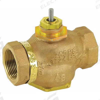 SCHNEIDER Electric Globe Control Valve: For Steam/Water Media, Bronze, 1 1/4 in Pipe Size - Bronze Body Electric Globe Valves