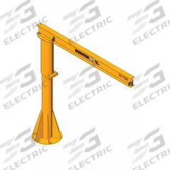 TIGER TRACK Jib Crane: Foundationless, 250 lb Load Capacity, 16 ft Overall Beam Lg (MPN 350F-250-16-12). Key specifications — Beam Type: Open Beam; Base Mount Type: Foundationless; Body Material: Steel; Brand: TIGER TRACK; Power Source: Manual; Mount Type: Foundationless; Lifting Capacity: Up to 2,000 lbs.