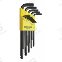 BONDHUS Hex Key Set: 11 - 15 Pieces, L, SAE, Single Ball End, Long, 13 Pieces, Black Oxide, 1 Tips (MPN 10937). Key specifications — attr1205553: Not Tether Capable; attr1205554: BONDHUS; attr1205568: Black Oxide; attr1293176: 11 - 15 Pieces.
