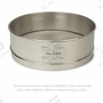 ADVANTECH Standard Stainless Steel Cloth Test Sieve: Stainless Steel, 12 in Outside Dia - Standard Stainless Steel Cloth Test Sieves