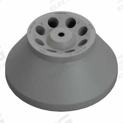 HERMLE Laboratory Rotor: Centrifuges, Rotor, 3 3/8 in Overall Dia, Fixed, (8) 15 mL - Centrifuge Rotors