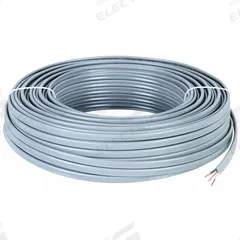 ROMEX Underground Feeder Cable: UF-B, 14 AWG, 2 Conductors, Black/White, 250 ft Overall Lg, Gray (MPN 13054255). Key specifications — Grounding Conductor Insulation Color: Bare; Grounding Conductor Insulation Material: Uninsulated; Grounding Conductor Size: 14 AWG; Standards: UL 493; Manufacturer Part Number: 13054255; Brand: ROMEX; Grounding Conductor Material: Copper; Includes Grounding Conductor: Yes.