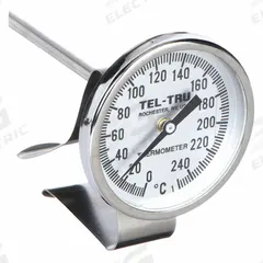 TEL-TRU Laboratory Dial Thermometer: 250°C, +/- 1% Accuracy, 12 in Stem Lg, Celsius (MPN GT100R-12/16121279). Key specifications — Accuracy: +/- 1%; Brand: TEL-TRU; Temperature Units: Celsius.