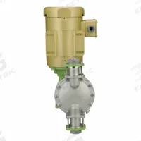 GREENLINE Chemical Metering Pump: Electric Motor, 115/230V AC, 1 hp HP, PVDF Head, PTFE Diaphragm (MPN DM4C1AG). Key specifications — Brand: GREENLINE; Diaphragm Material: PTFE; Reproducibility: ±2.0%; Nameplate Voltage: 115/230V AC; Check Ball Material: 316 SS; Fitting Material: 316 SS; Seal Material: PTFE.