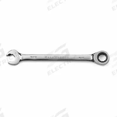 GEARWRENCH Box End Wrench: Steel, Chrome, 7/16 in Head Size, 6 5/8 in Overall Lg - SAE, Double End, 12-Point, Ratcheting Box End Wrenches