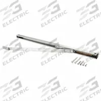 Overhead Door Holder: Overhead - Mounted, 1 in Wd, 3 1/4 in Overall Ht, Stainless Steel (MPN 906H-US32D). Key specifications — Brand: GLYNN-JOHNSON; Color: Gray.