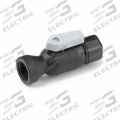PARKER Manual Two-Way Ball Valve: 1/2 in, Polypropylene, Straight, Sweat x FNPT, Full Port Ball Port (MPN FTPPB8VFC6). Key specifications — Brand: PARKER; Handle: Lever.