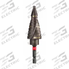 MILWAUKEE Step Drill Bit: 1/2" to 1", TiAlN-Coated HSS, Impact Rated, Quick-Change Hex Shank (MPN 48-89-9248). Key specifications — attr1234936: Impact Rated.