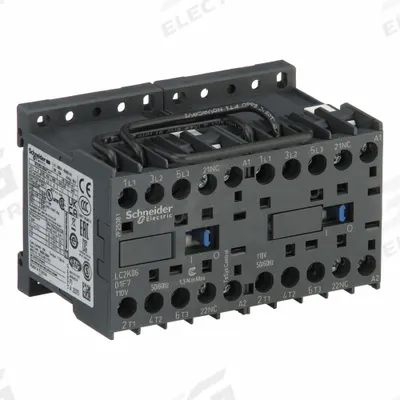 SCHNEIDER Miniature IEC Magnetic Contactor: Reversing, 3 Poles, 3NO Contacts, 6 A - Miniature, Reversing IEC Contactors