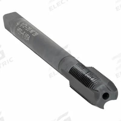 CLEVELAND Spiral Point Tap: 1/2"-20 UNF, 2B, 3 Flute, Plug Chamfer, Black Oxide Cobalt (MPN C86223) - Spiral-Point Taps for Steel & Stainless Steel