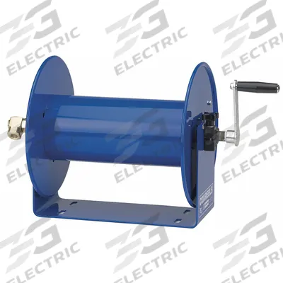 COXREELS Hand Crank Hose Reel: 225 ft (1/2 in I.D.), 17 in L x 22 3/4 in W x 18 in H - Lightweight Hand-Crank Hose Reels with U-Base