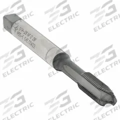CLEVELAND Spiral Point Tap: 1/4"-28 UNF, 2B, 3 Flute, Plug Chamfer, Hardlube Coated Cobalt (MPN C96015)