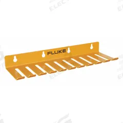 FLUKE Test Lead Holder: 11 in x 3.5 in x 1.25 in, 10 Slots, 0.31 in Compatible Cable Dia, Yellow (MPN H900). Key specifications — Color: Yellow; Brand: FLUKE.