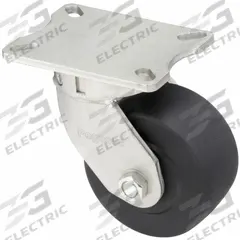 APPROVED VENDOR Plate Caster: Corrosion-Resistant, Swivel, Nylon, 10 in Wheel Dia, 3 in Wheel Wd (MPN P27S-NMB100K-16). Key specifications — Wheel/Tread Color: Black; Brand: APPROVED VENDOR; Roll Up: Swivel.