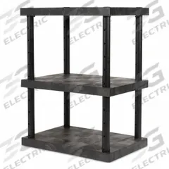 DURASHELF Plastic Shelving: 36 in x 24 in, 48 in Overall Ht, 3 Shelves (MPN AST3624x3). Key specifications — attr37431: Plastic; attr37432: Plastic; attr33754: DURASHELF.