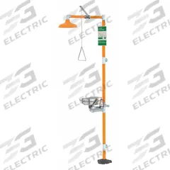 GUARDIAN EQUIPMENT Shower with Eyewash: Floor Mnt, Covered, Stainless Steel Bowl, Plastic Showerhead (MPN G1950BC). Key specifications — Brand: GUARDIAN EQUIPMENT.