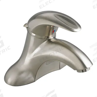 AMERICAN STANDARD Low Arc Bathroom Faucet: Reliant 3, Cast Brass, Brushed Nickel Finish - Centerset Handle Bathroom Faucets