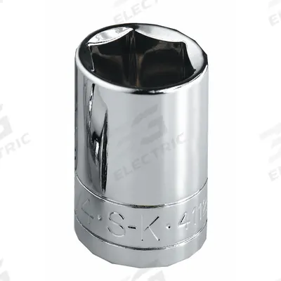 SK PROFESSIONAL TOOLS Socket: Metric, 1/4 in Drive Size, 13 mm Socket Size, 12-Point, Std - 1/4" Drive Hand Sockets