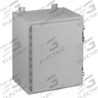 HOFFMAN Enclosure: Steel, 20 in x 16 in x 12 in, NEMA 12/13, Solid Cover, Hinged (MPN A201612LP). Key specifications — Brand: HOFFMAN; Closure Method: Clamps; Knockouts: Not Included.