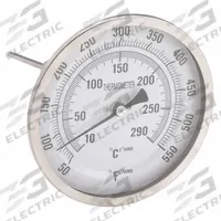 APPROVED VENDOR Dial Thermometer: 50°F to 550°F /10°C to 290°C, 4 in Stem Lg, 5 in Dial Dia (MPN 1NGB8). Key specifications — Accuracy: ±1 % @ 151 to 450 °F; Brand: APPROVED VENDOR.