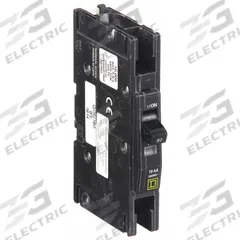 SQUARE D Miniature Circuit Breaker: 80 A, 120/240V AC, Single Phase, 10kA at 120/240V AC, 1 Poles (MPN QOU180). Key specifications — Phase: Single; Amps: 80 A; AC Voltage Rating: 120/240V AC; Max. AIR Rating: 10kA at 120/240V AC; For Use With: Air Conditioning and Refrigeration Equipment; Brand: SQUARE D.