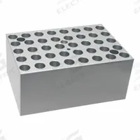 BENCHMARK SCIENTIFIC Dry Bath Block: Aluminum, 1 7/8 in Overall Wd, 2 3/4 in Overall Lg, 40 Wells (MPN BSH100-02). Key specifications — Product Type: Dry Bath Block; Material: Aluminum; Volume Capacity: 0.2 mL; Brand: BENCHMARK SCIENTIFIC.