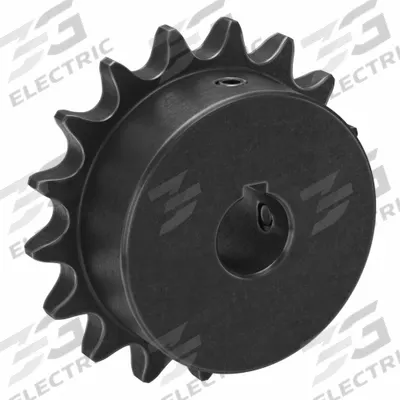 TRITAN Roller Chain Sprocket: 41, For 1/2 in Chain Pitch, 5/8 in Bore Dia, 17 Teeth - Size 41 Fixed-Bore Roller Chain Sprockets