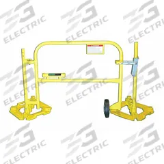 RAILGUARD 200 Manual Swing Gate: Fits 4 7/8 ft Max Opening Wd, Hardware/Pins/Posts/Wheel, Yellow (MPN 300622). Key specifications — Color: Yellow; Includes: Posts; Gate Material: Steel; Brand: RAILGUARD 200.