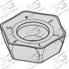 WIDIA Hexagon Milling Insert: HPGT225DZFRLDAL, HPGT06T3DZFRLDAL (MPN 2288106)