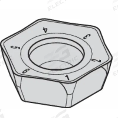 WIDIA Hexagon Milling Insert: HPGT225DZFRLDAL, HPGT06T3DZFRLDAL (MPN 2288106) - Machining