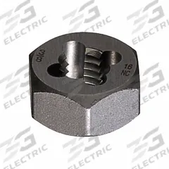 CHICAGO-LATROBE Hex Threading Die: M4x0.7 Metric, 5/8 in Hex Wd, Carbon Steel (MPN 404807)