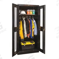 HALLOWELL Storage Cabinet: 36 in x 24 in x 72 in, 1 Adj Shelf, Swing Handle & Keyed, Frame, Black (MPN 435W24SVA-ME). Key specifications — Brand: HALLOWELL; Base Type: Frame; Cabinet Color: Black; Frame Assembled: Assembled.